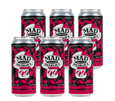 Pack 6 - CERVEZA MAD CHARLIE'S CRANBERRY ALE 473CC