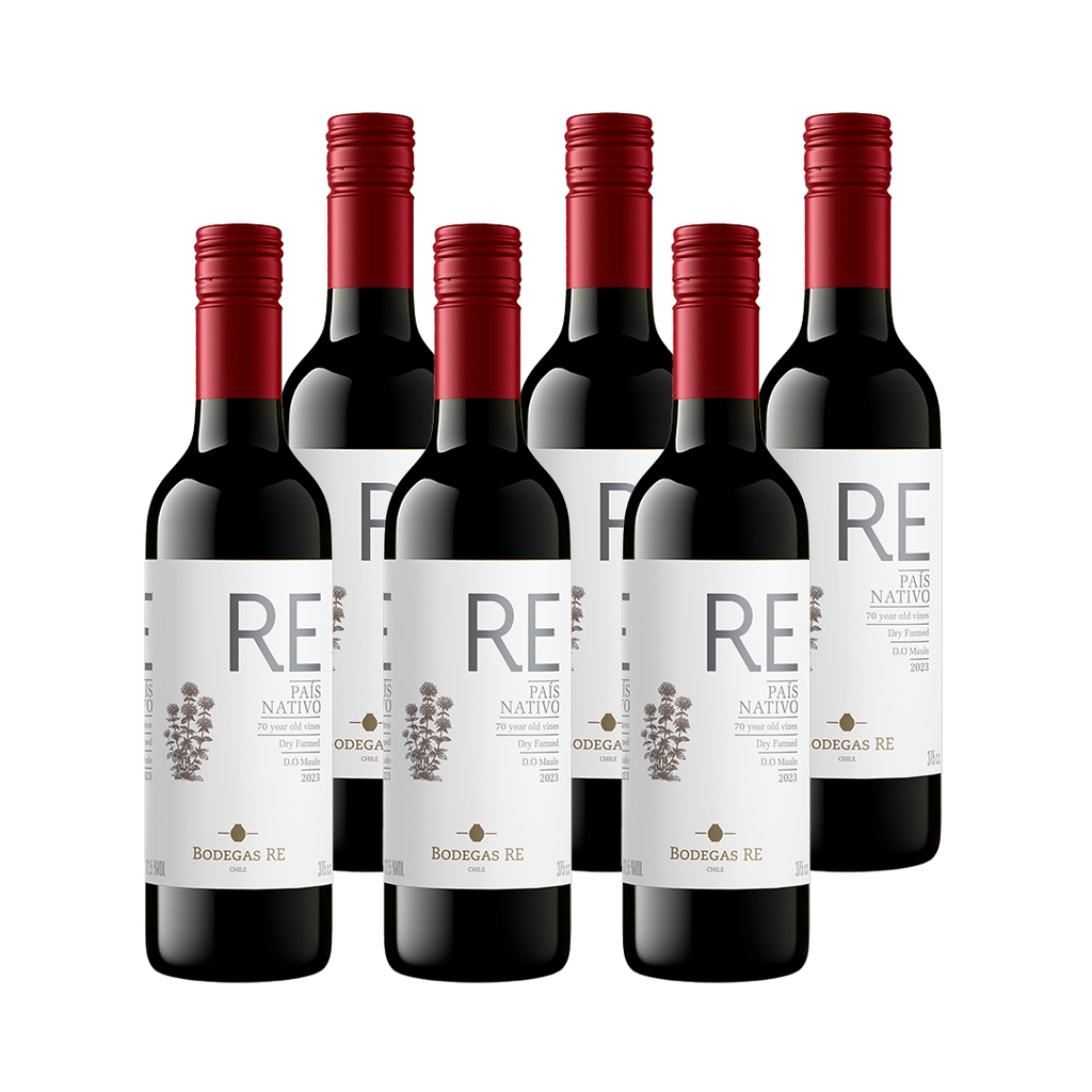 PACK 6  - VINO BODEGAS RE PAIS NATIVO ROSE 375 CC