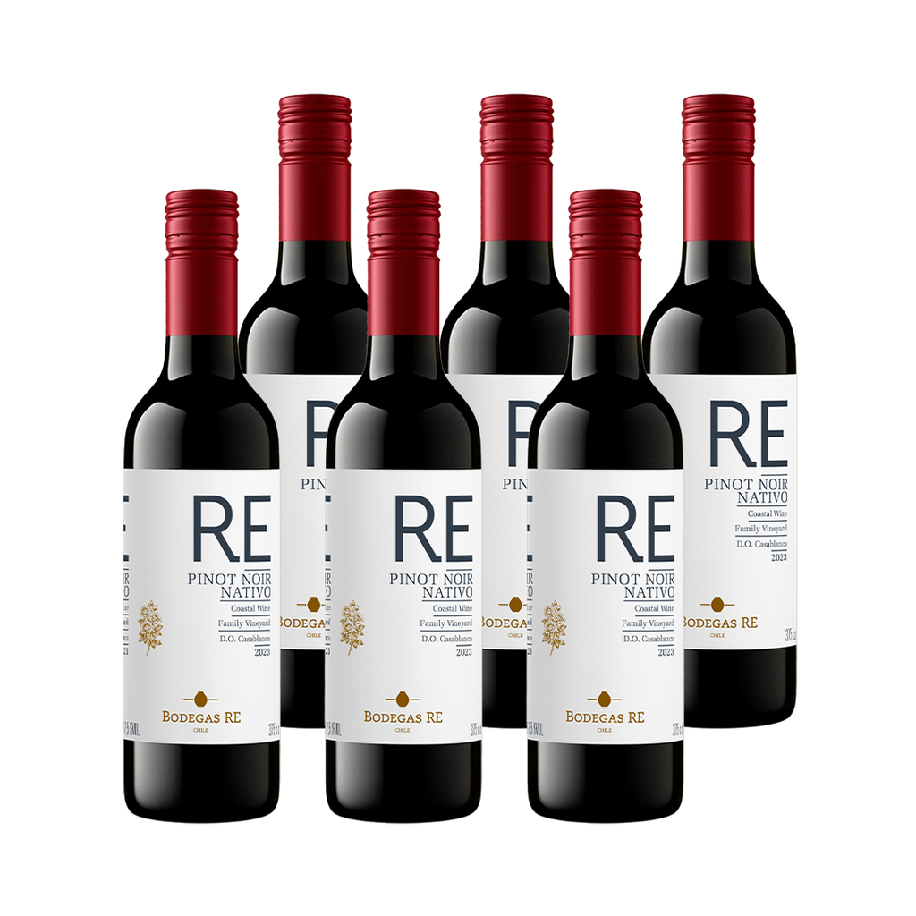 PACK 6  - VINO BODEGAS RE PINO NOIR NATIVO 375 CC