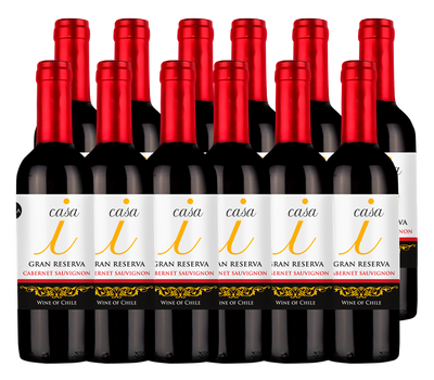 PACK 12  - VINO CASA I GRAN RESERVA CABERNET SAUVIGNON 375 CC