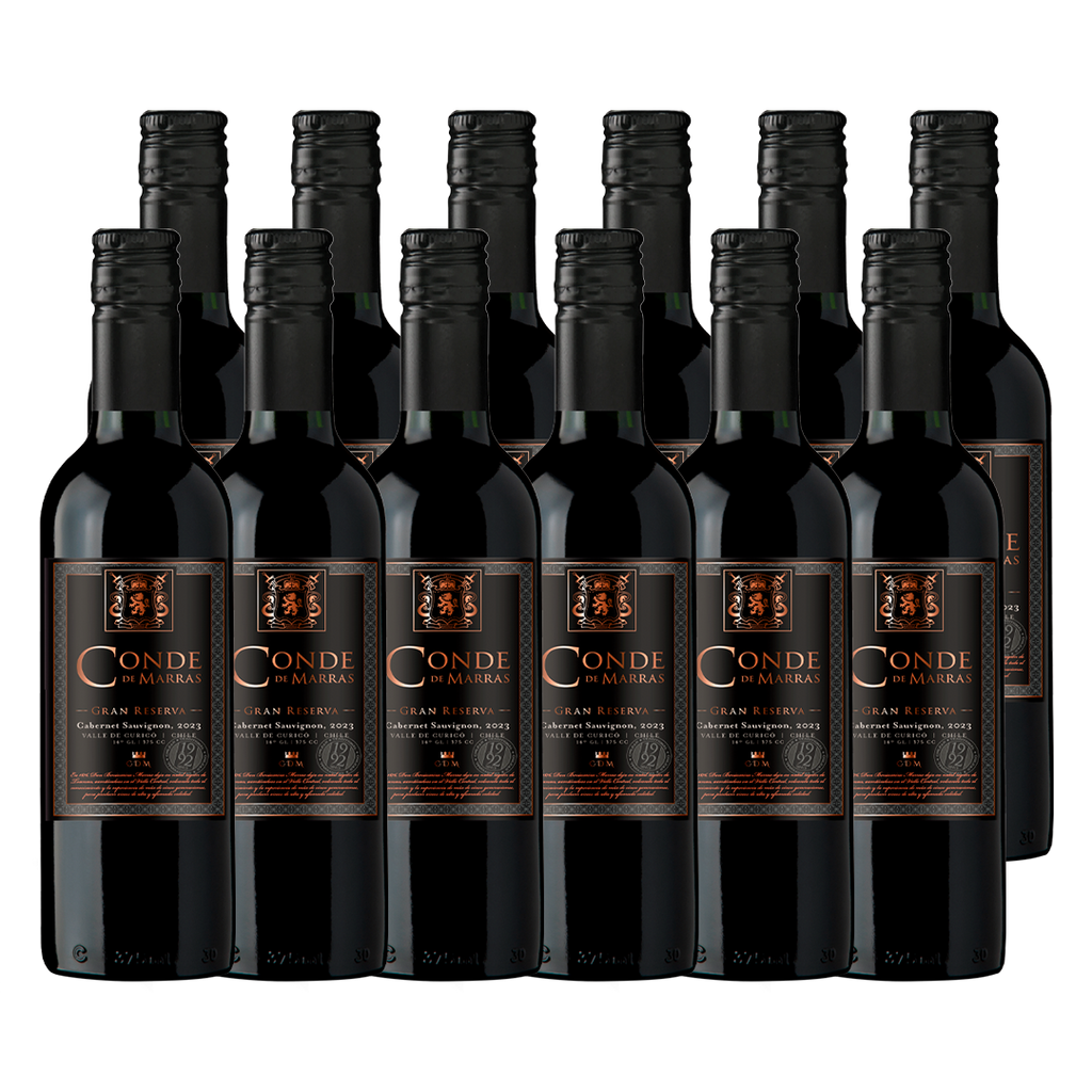 PACK 12  - VINO CONDE DE MARRAS GRAN RESERVA CABERNET SAUVIGNON 375CC