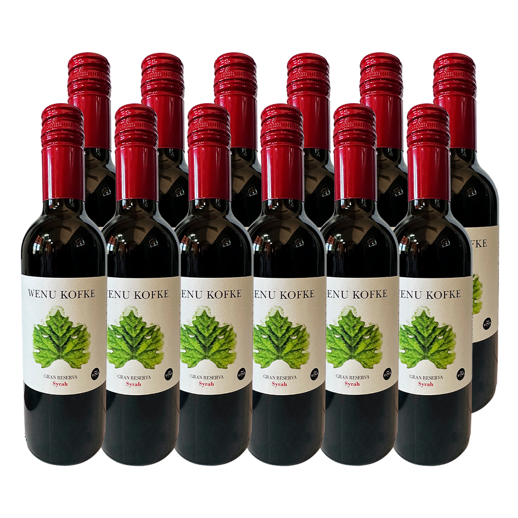 PACK 12  - VINO I  GRAN RESERVA WENU KOFKE SYRAH 375 CC
