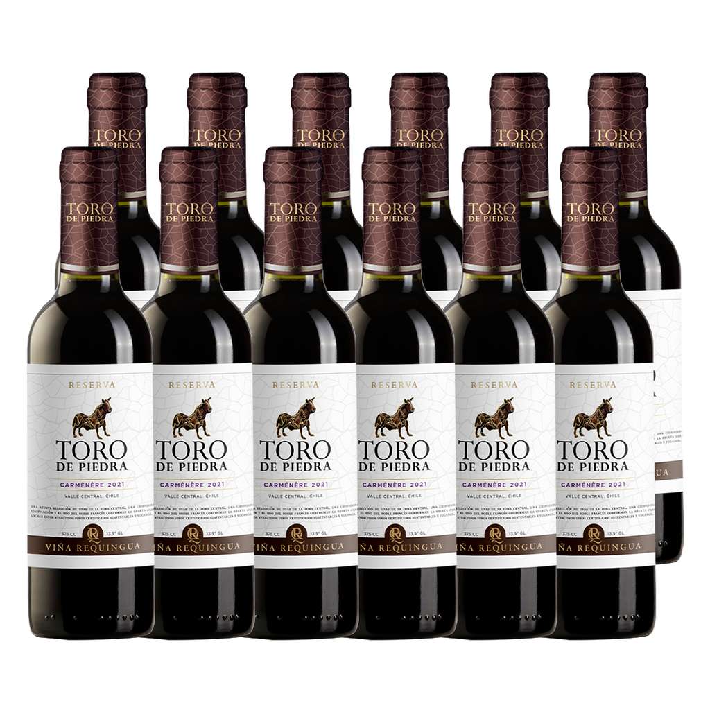 PACK 12  - VINO TORO DE PIEDRA RESERVA CARMENERE 375CC