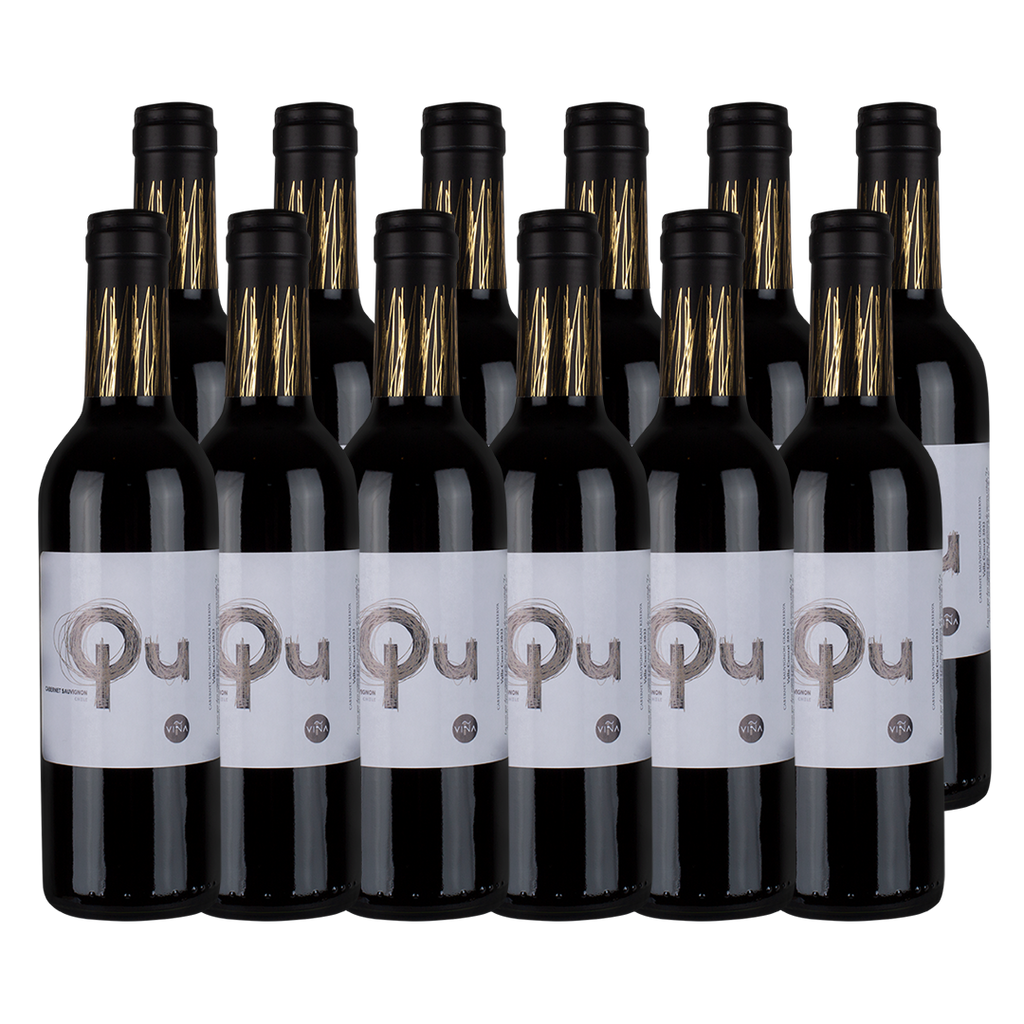 PACK 12  - VINO VIÑA I QU GRAN RESERVA CABERNET SAUVIGNON 375 CC